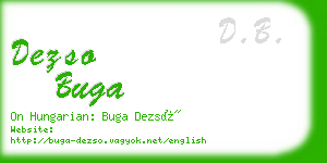 dezso buga business card